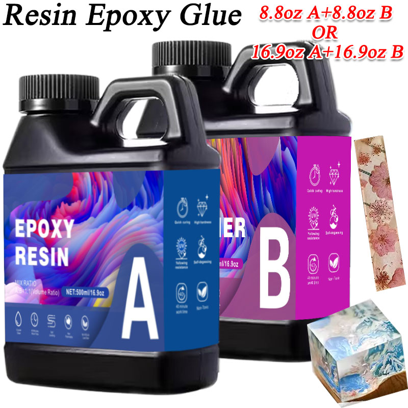 Resin Art Uv - กาวอีพ็อกซี่เรซิ่น AB ขนาด 17.6 ออนซ์/33.8 ออนซ์