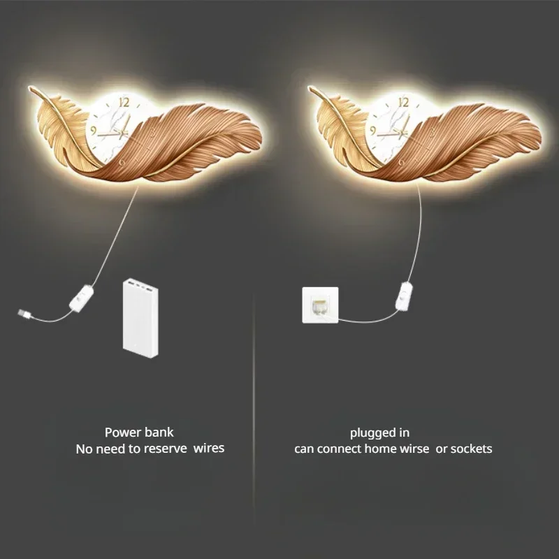 Resin Art Clock - นาฬิกาติดผนัง LED ดีไซน์หรูหรา ขนาดใหญ่ สำหรับตกแต่งห้องนั่งเล่น ภาพวาดติดผนัง