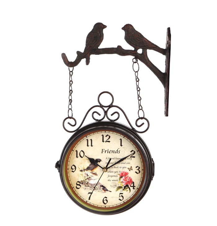 Resin Art Clock - ของขวัญสุดพิเศษ - ศิลปะวินเทจย้อนยุค - นาฬิกาแขวนผนังโลหะเหล็กสไตล์เรโทร สำหรับตกแต่งห้องนั่งเล่น