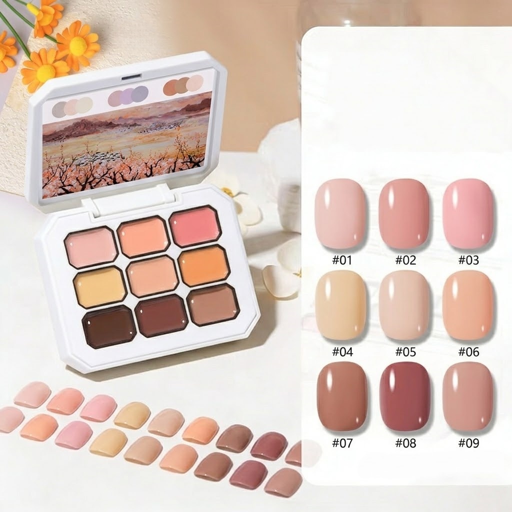 Resin Art Gel - เจลเพ้นท์สี 9 ช่อง 1 ชิ้น สีสด