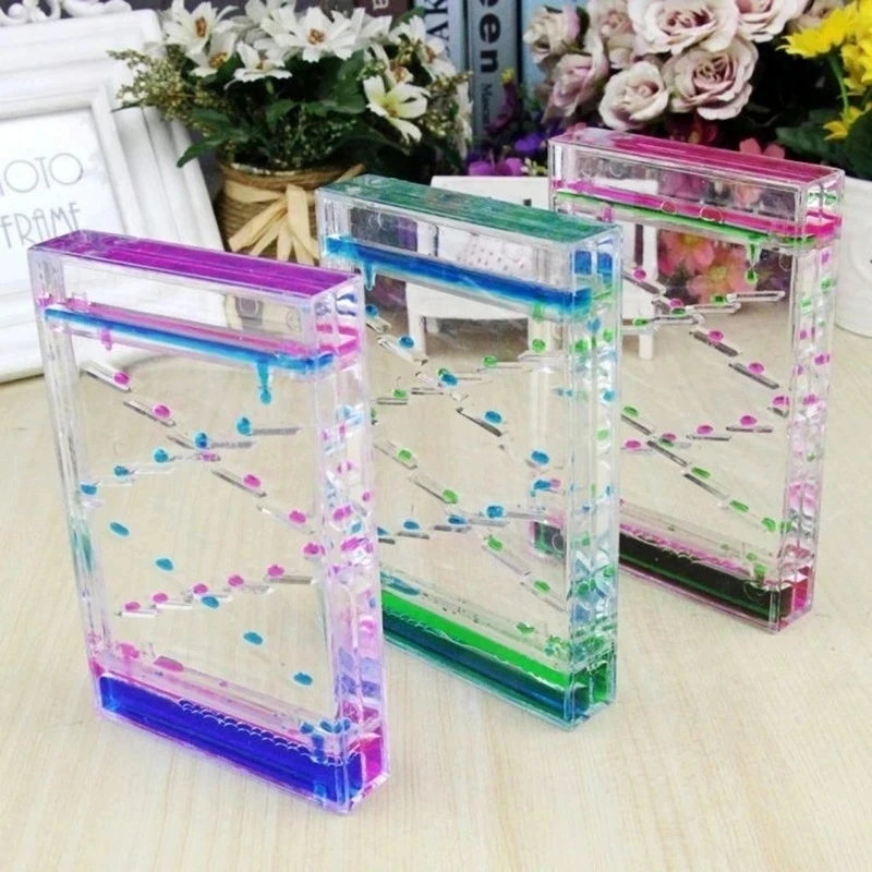 Resin Art Clock - สี 2 สีนาฬิกาทรายผสมสไลด์น้ํามัน DROP Liquid นาฬิกาทรายน้ํามันรั่วไหลของขวัญเดสก์ท็อปเครื่องประดับของขวัญจับเวลา