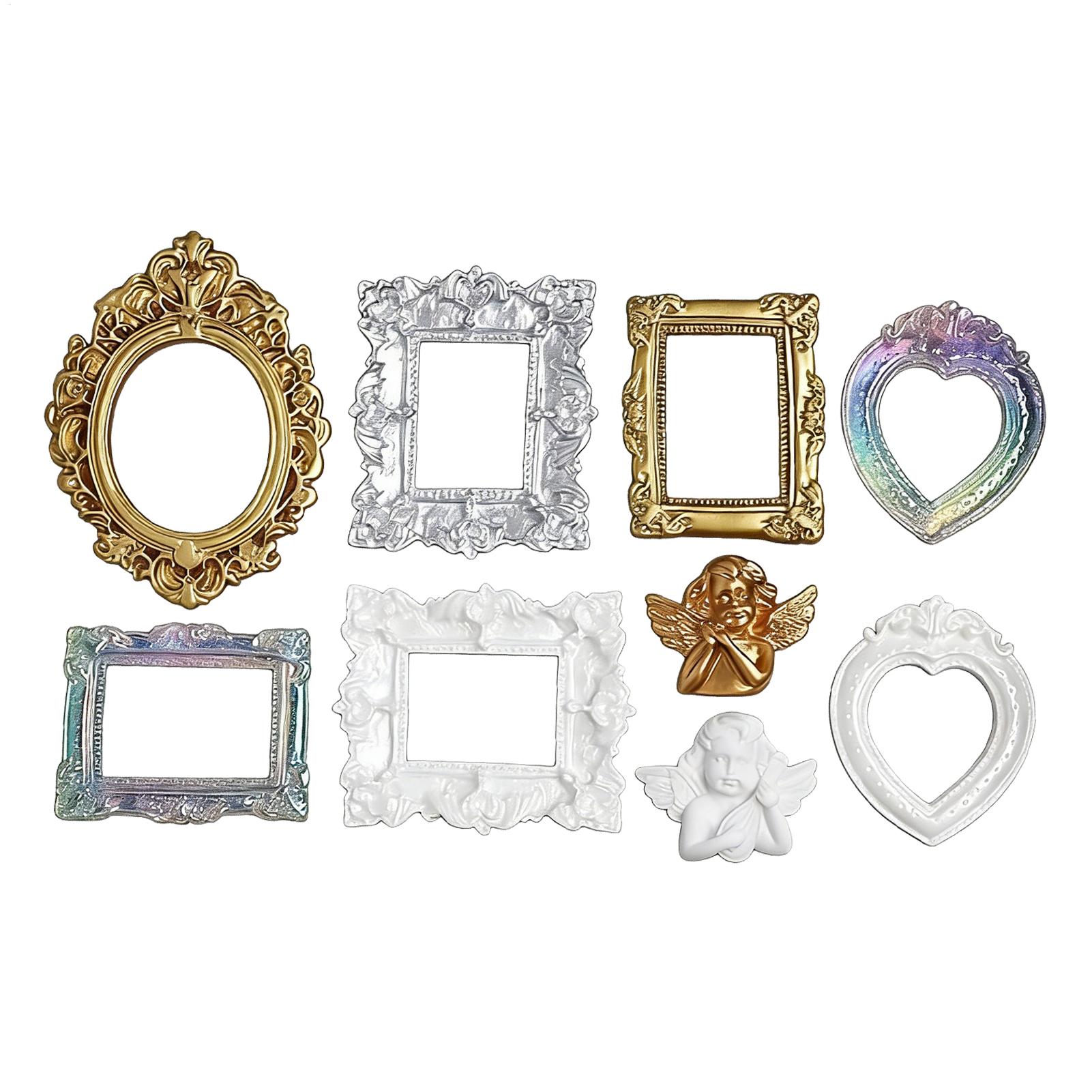9 ชิ้น อุปกรณ์ตกแต่งกรอบรูปจิ๋ - Resin Art Photo Frame บทวิจารณ์และราคา
