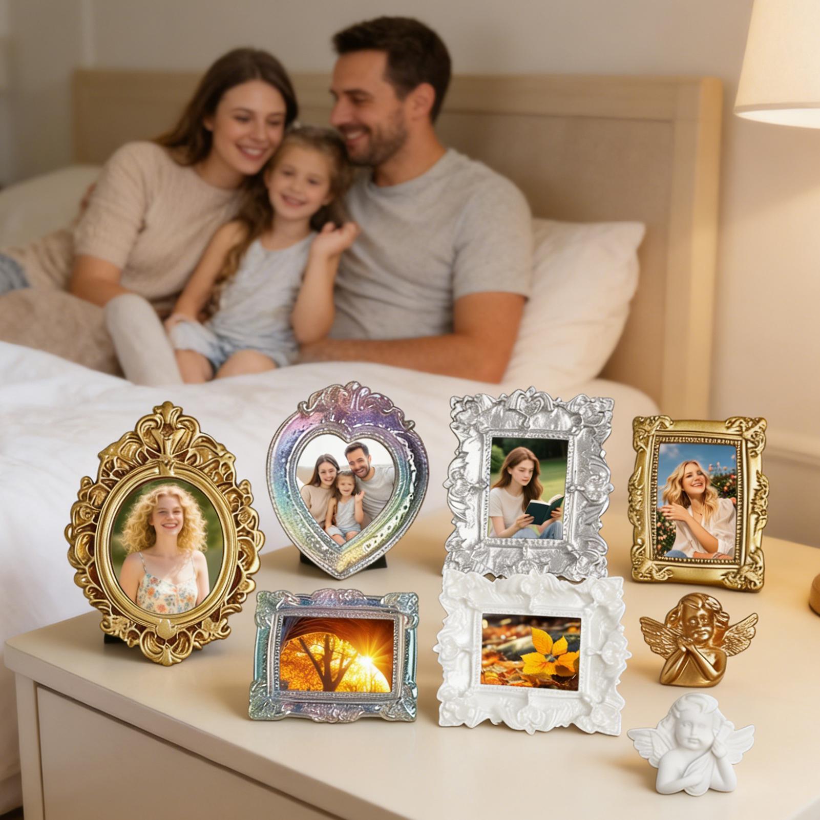 9 ชิ้น อุปกรณ์ตกแต่งกรอบรูปจิ๋ - Resin Art Photo Frame บทวิจารณ์และราคา