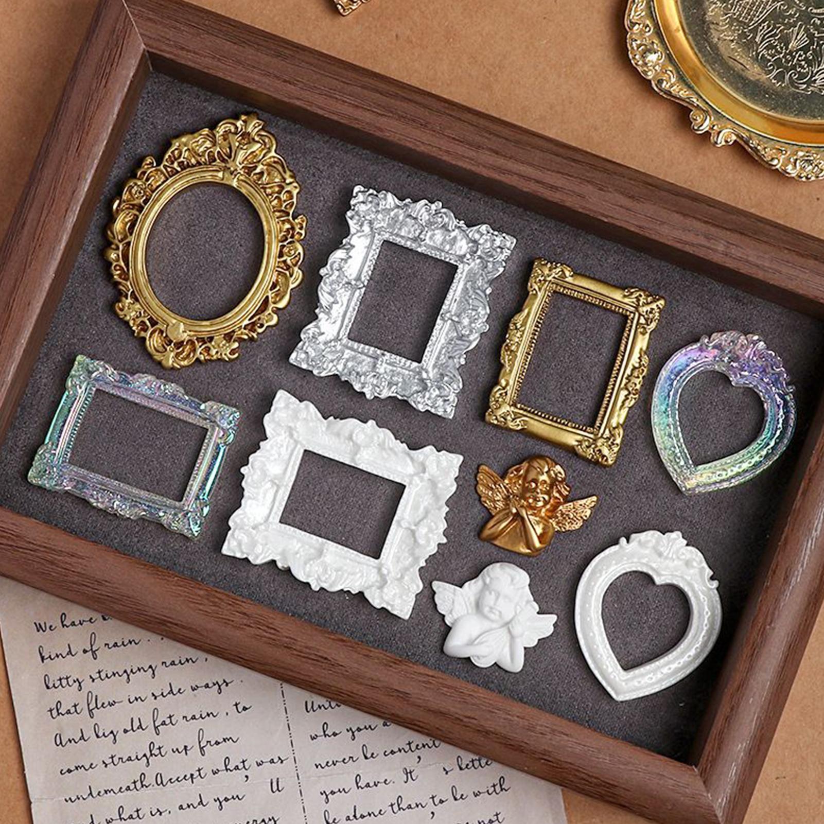 9 ชิ้น อุปกรณ์ตกแต่งกรอบรูปจิ๋ - Resin Art Photo Frame บทวิจารณ์และราคา