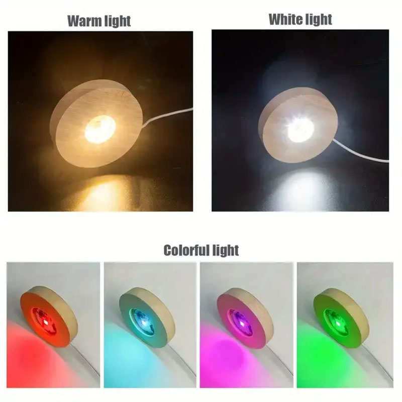 ฐานไฟ LED ทรงกลมไม้สำหรับตั้งโ - Resin Art Stand บทวิจารณ์และราคา