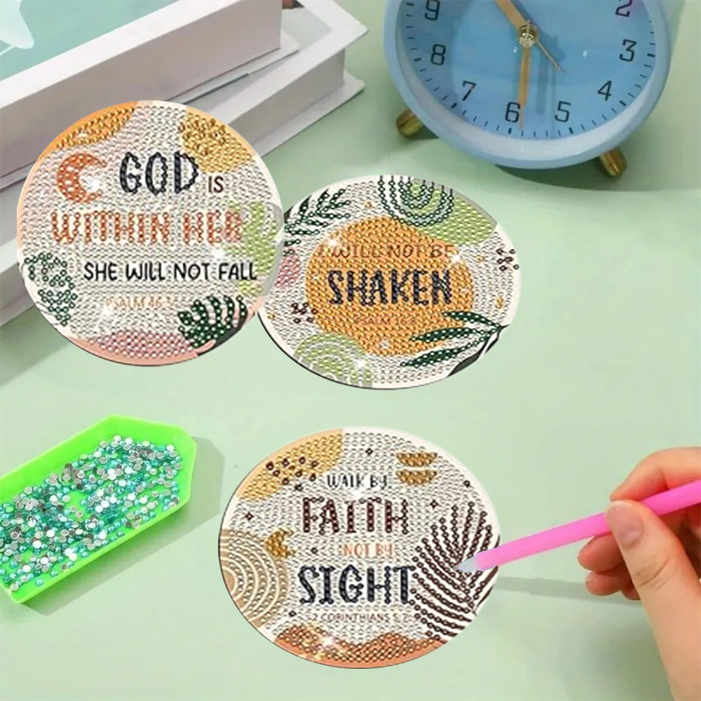 ชุดจานรองแก้วเพชร 8 ชิ้น/ชุด ด - Resin Art And Design บทวิจารณ์และราคา