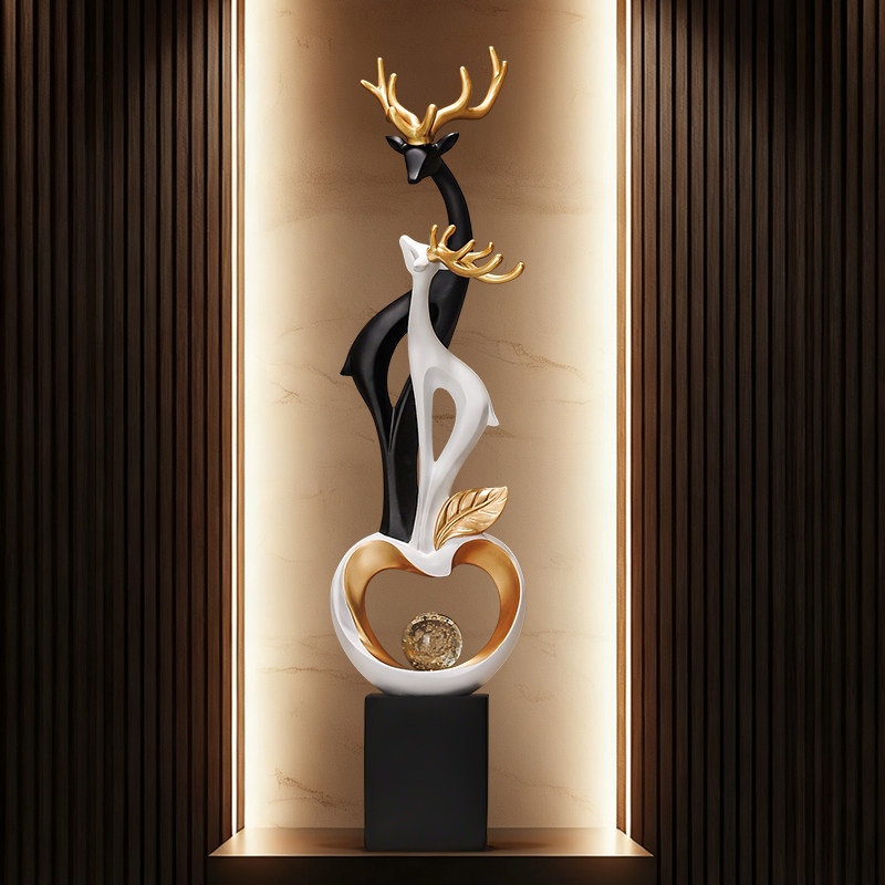 ของตกแต่งบ้าน รูปปั้นกวางคู่แบ - Resin Art Stand บทวิจารณ์และราคา