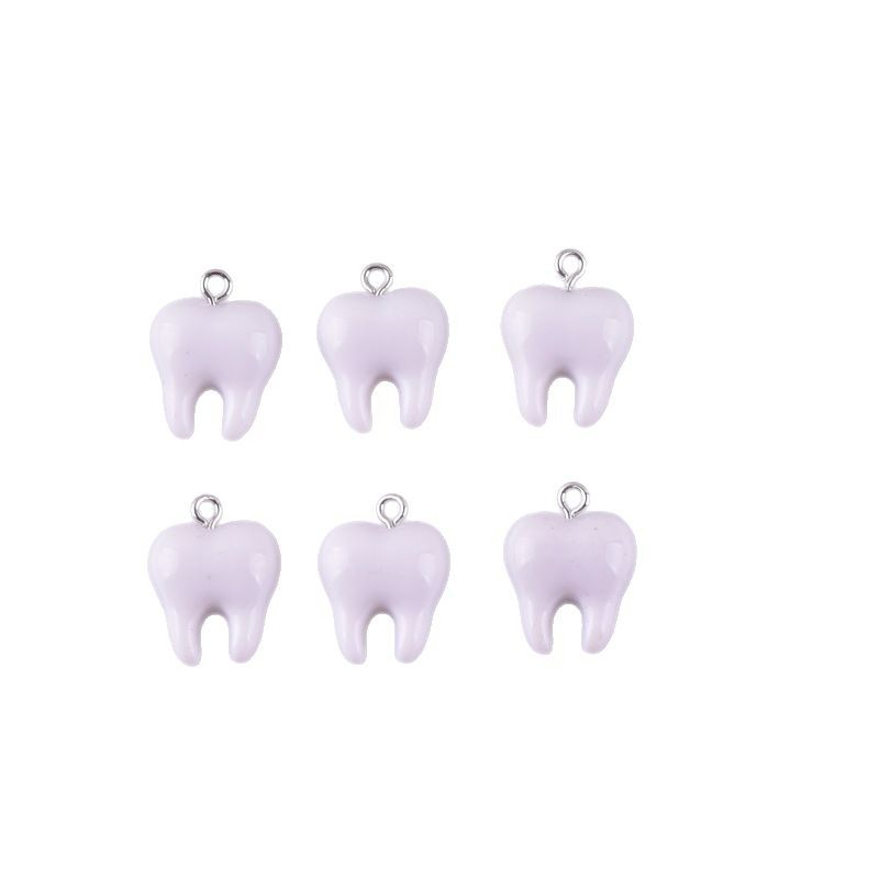 จี้เรซิ่นรูปฟันสีขาวน่ารัก 10  - Resin Art Jewelry Kit บทวิจารณ์และราคา