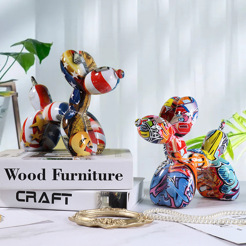 แปลกน้ํา-โอนบอลลูนสุนัขประติมา - Resin Art Stand บทวิจารณ์และราคา