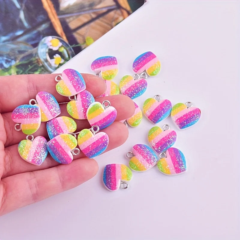 ชาร์มเรซิ่นรูปหัวใจหลากสี 10 ช - Resin Art Jewelry Kit บทวิจารณ์และราคา