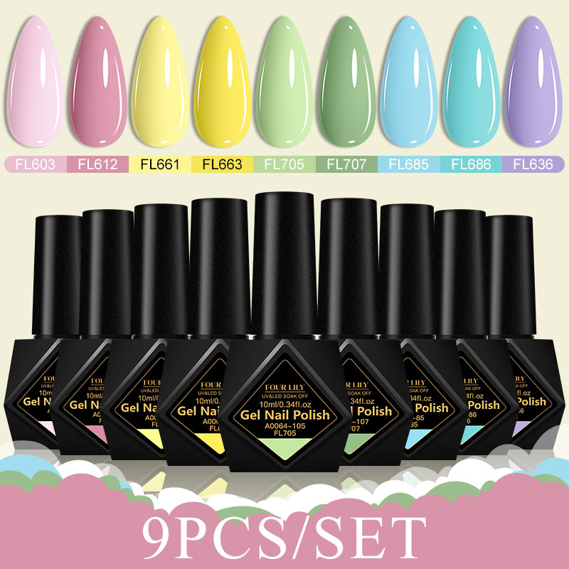 ชุดยาทาเล็บเจล 9 ชิ้น 10 มล. ห - Resin Art Purple บทวิจารณ์และราคา