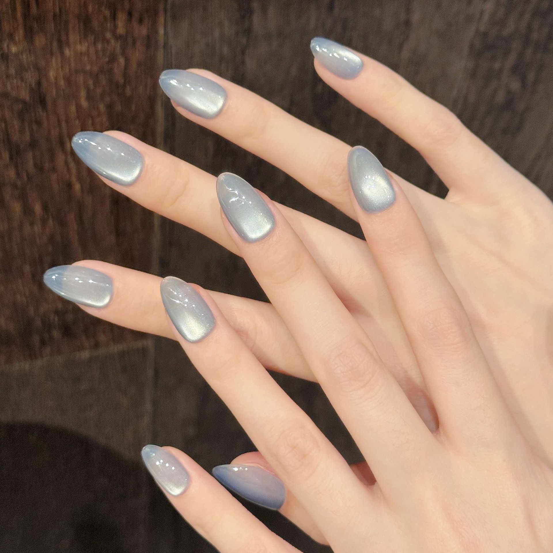 เล็บปลอมแบบกดติด 10 ชิ้น สีฟ้า - Resin Art And Design บทวิจารณ์และราคา