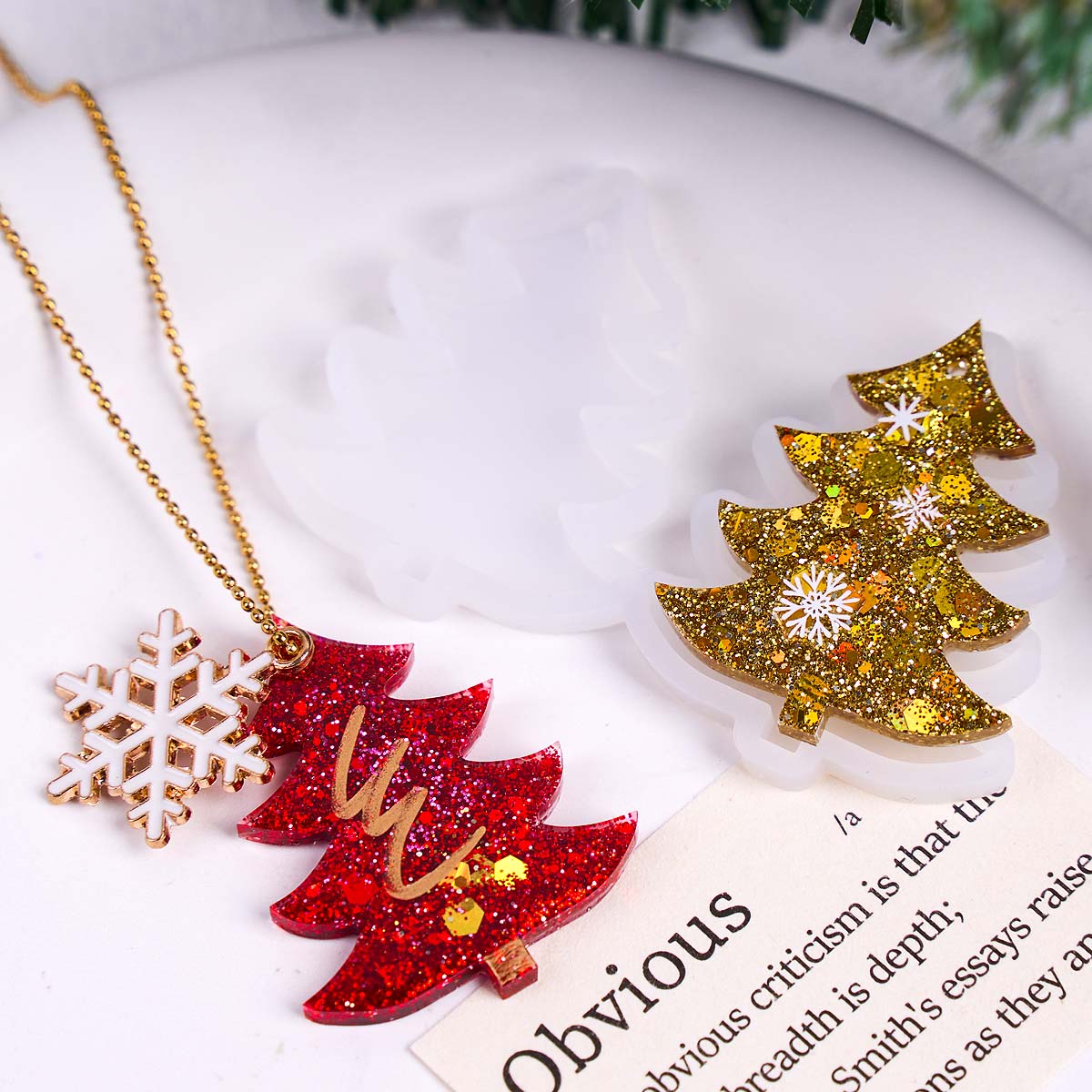 แม่พิมพ์ซิลิโคนต้นคริสต์มาส 3  - Resin Art Uv บทวิจารณ์และราคา