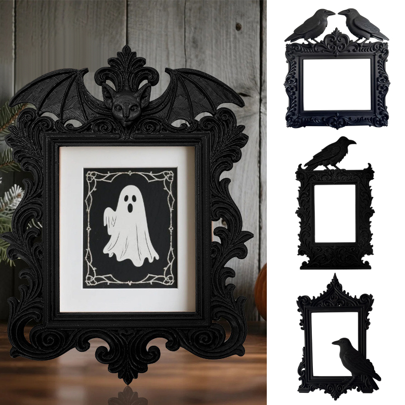 กรอบรูปวินเทจลายอีกาและค้างคาว - Resin Art Photo Frame บทวิจารณ์และราคา