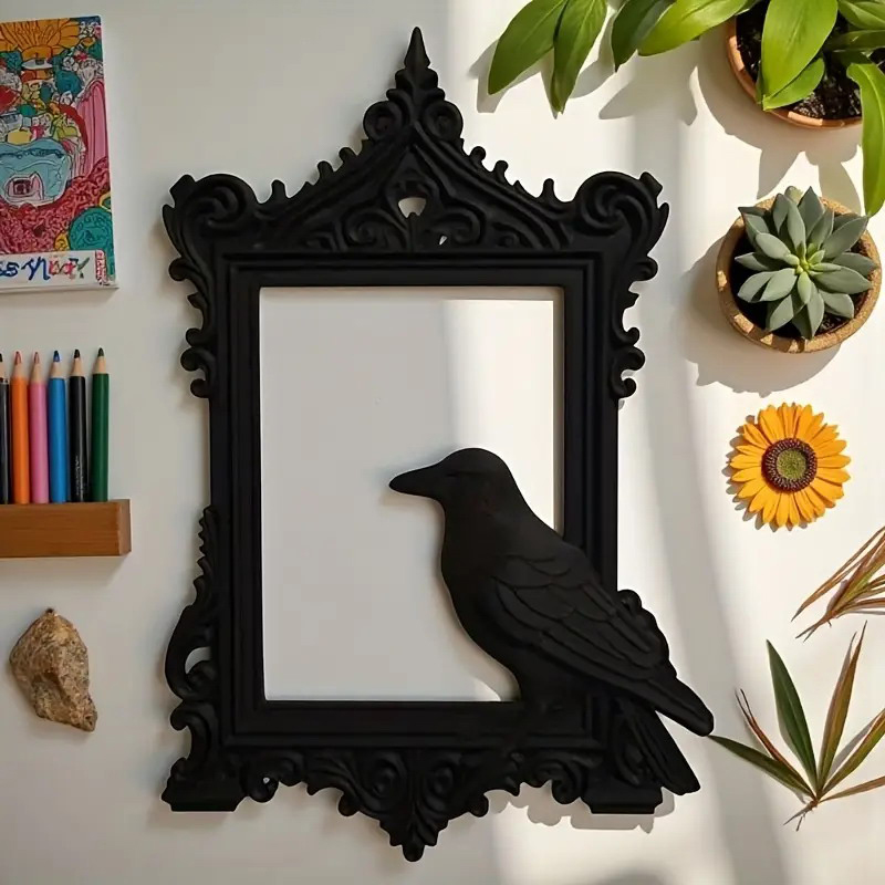 กรอบรูปวินเทจลายอีกาและค้างคาว - Resin Art Photo Frame บทวิจารณ์และราคา