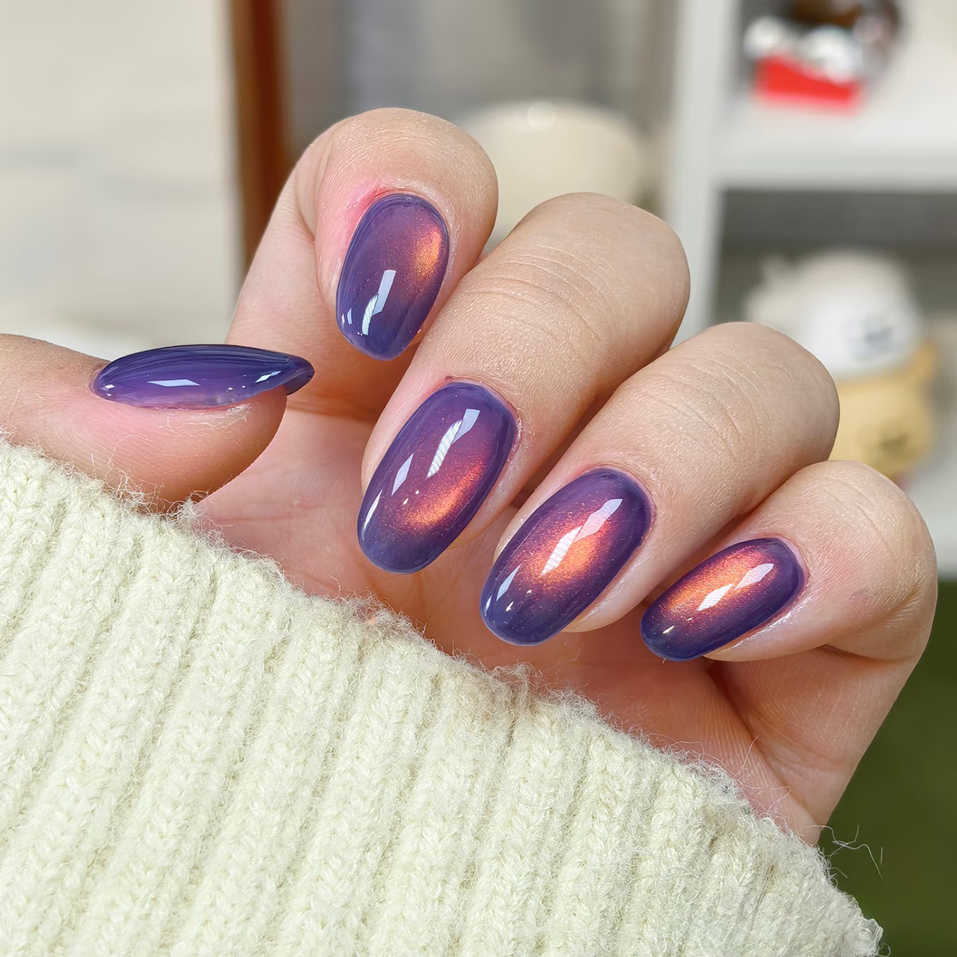 1-10 ชิ้น ยาทาเล็บเจลสีคริสตัล - Resin Art Purple บทวิจารณ์และราคา