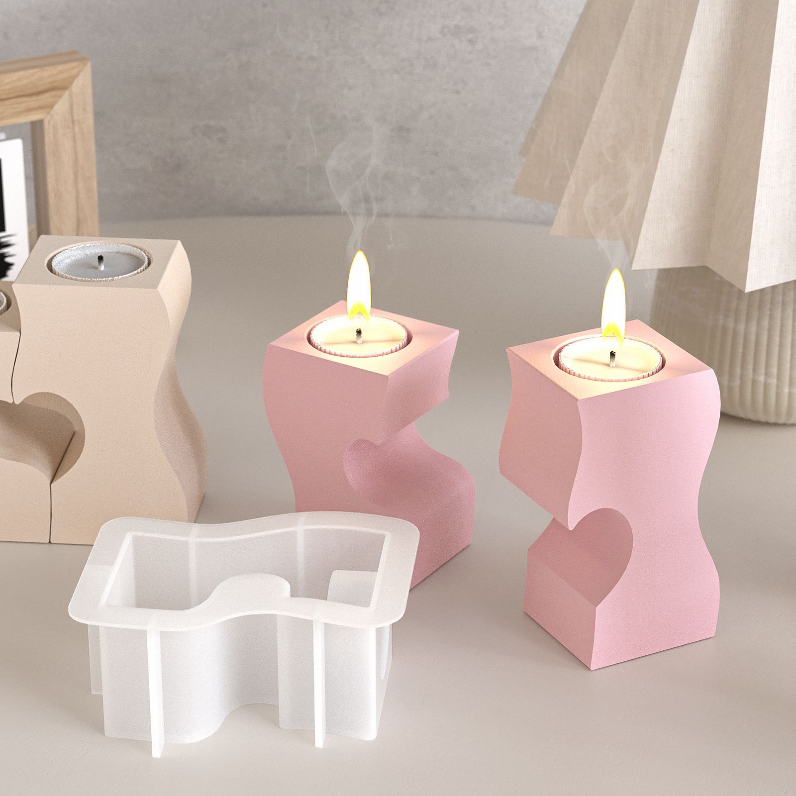 S หัวใจแท่งเทียนแม่พิมพ์ซิลิโค - Resin Art Uv บทวิจารณ์และราคา