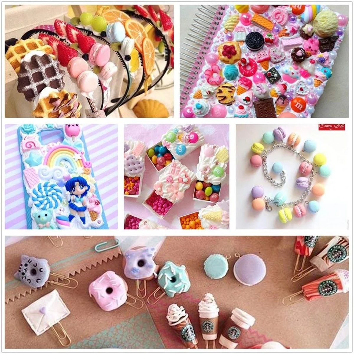 30pcs สุ่ม Candy Slime Charms  - Resin Art Jewelry Kit บทวิจารณ์และราคา