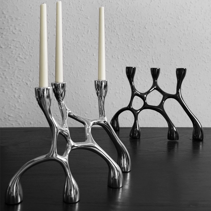 เชิงเทียนเรซิ่นสีเงินรูปทรงไม่ - Resin Art Stand บทวิจารณ์และราคา