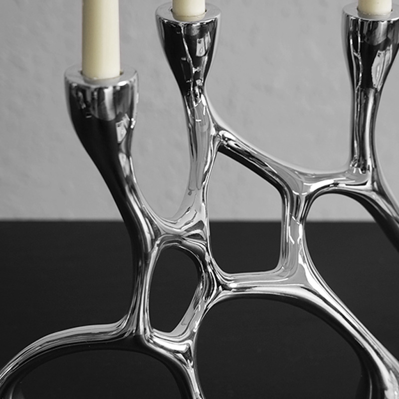 เชิงเทียนเรซิ่นสีเงินรูปทรงไม่ - Resin Art Stand บทวิจารณ์และราคา