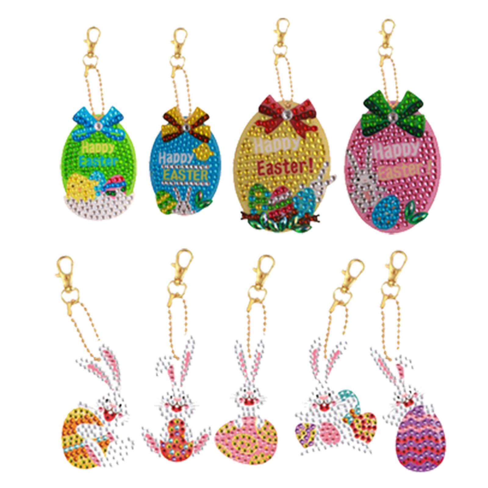 พวงกุญแจเพชร DIY ลายกระต่ายอีส - Resin Art Design Keychain บทวิจารณ์และราคา