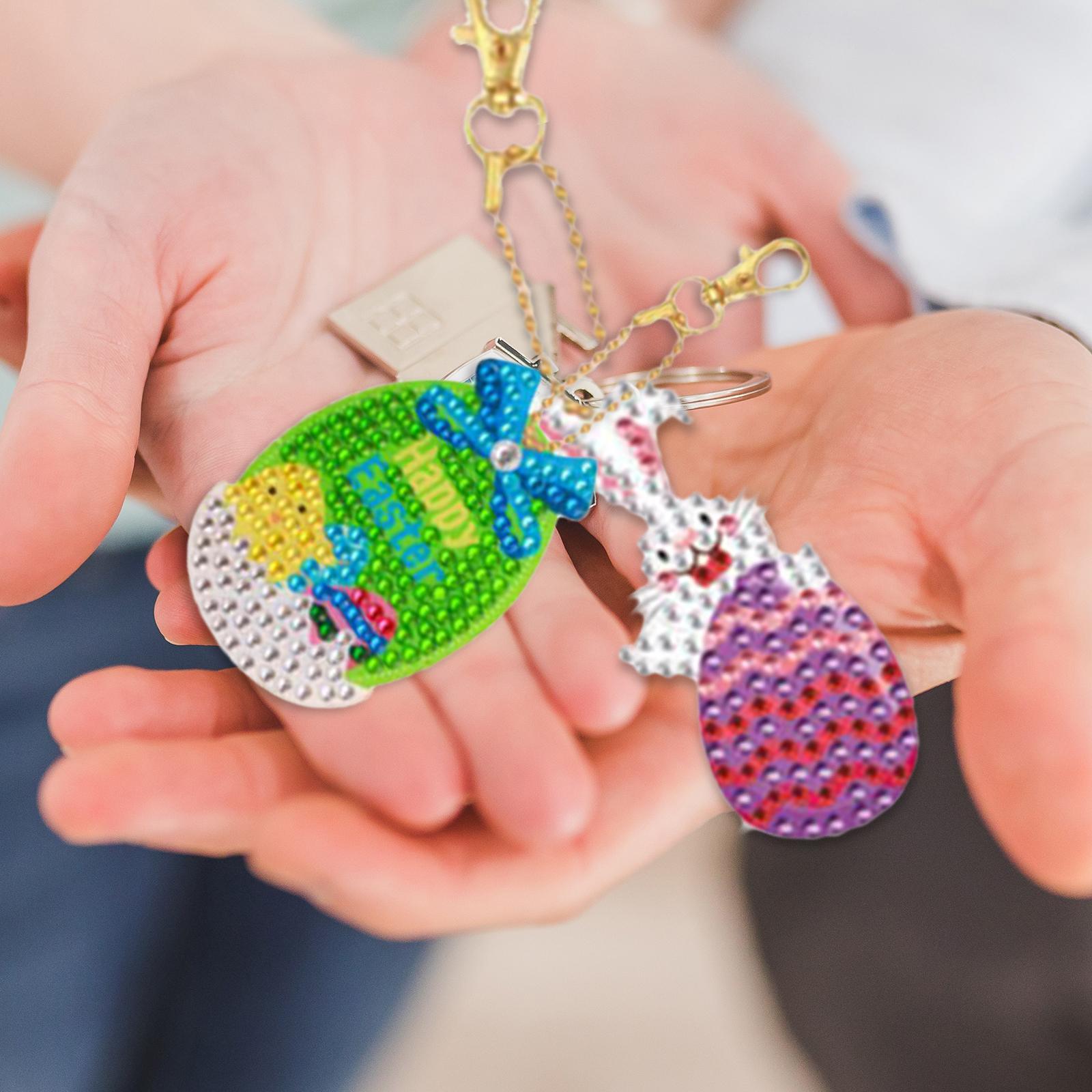 พวงกุญแจเพชร DIY ลายกระต่ายอีส - Resin Art Design Keychain บทวิจารณ์และราคา