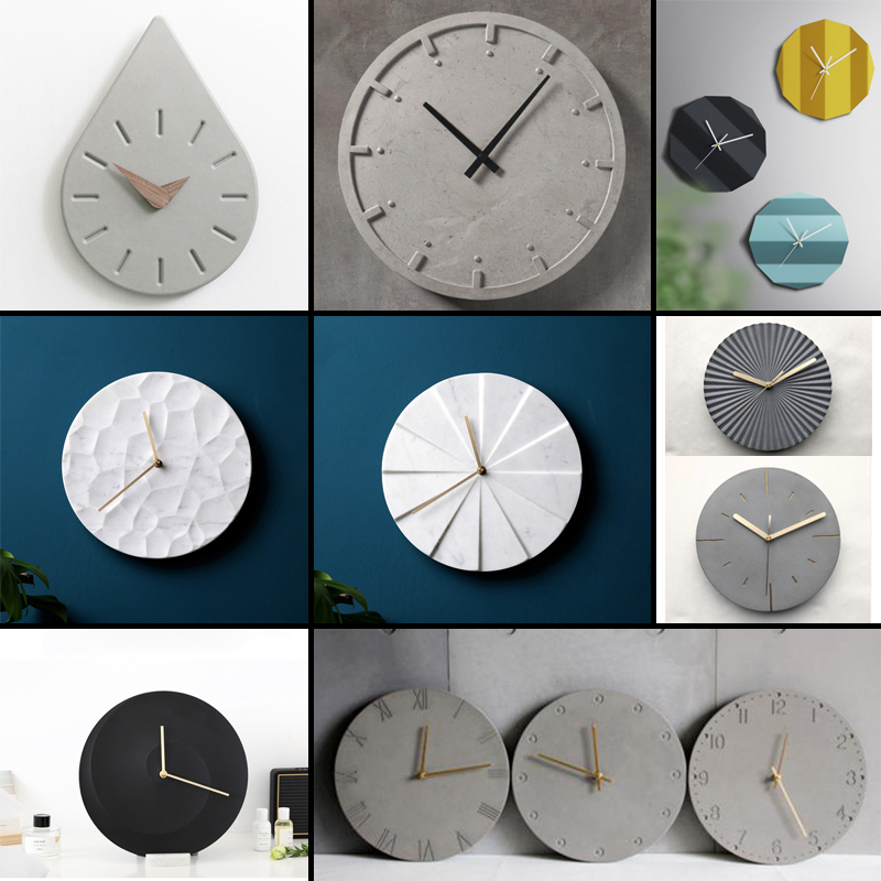 วงกลมคอนกรีตผนังนาฬิกาซิลิโคนแ - Resin Art Clock บทวิจารณ์และราคา