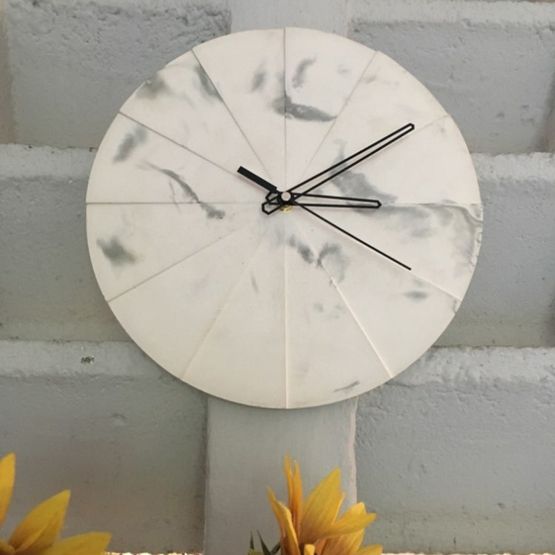 วงกลมคอนกรีตผนังนาฬิกาซิลิโคนแ - Resin Art Clock บทวิจารณ์และราคา