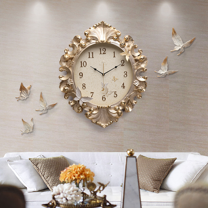 นาฬิกาแขวนผนังสไตล์ยุโรป นาฬิก - Resin Art Clock บทวิจารณ์และราคา
