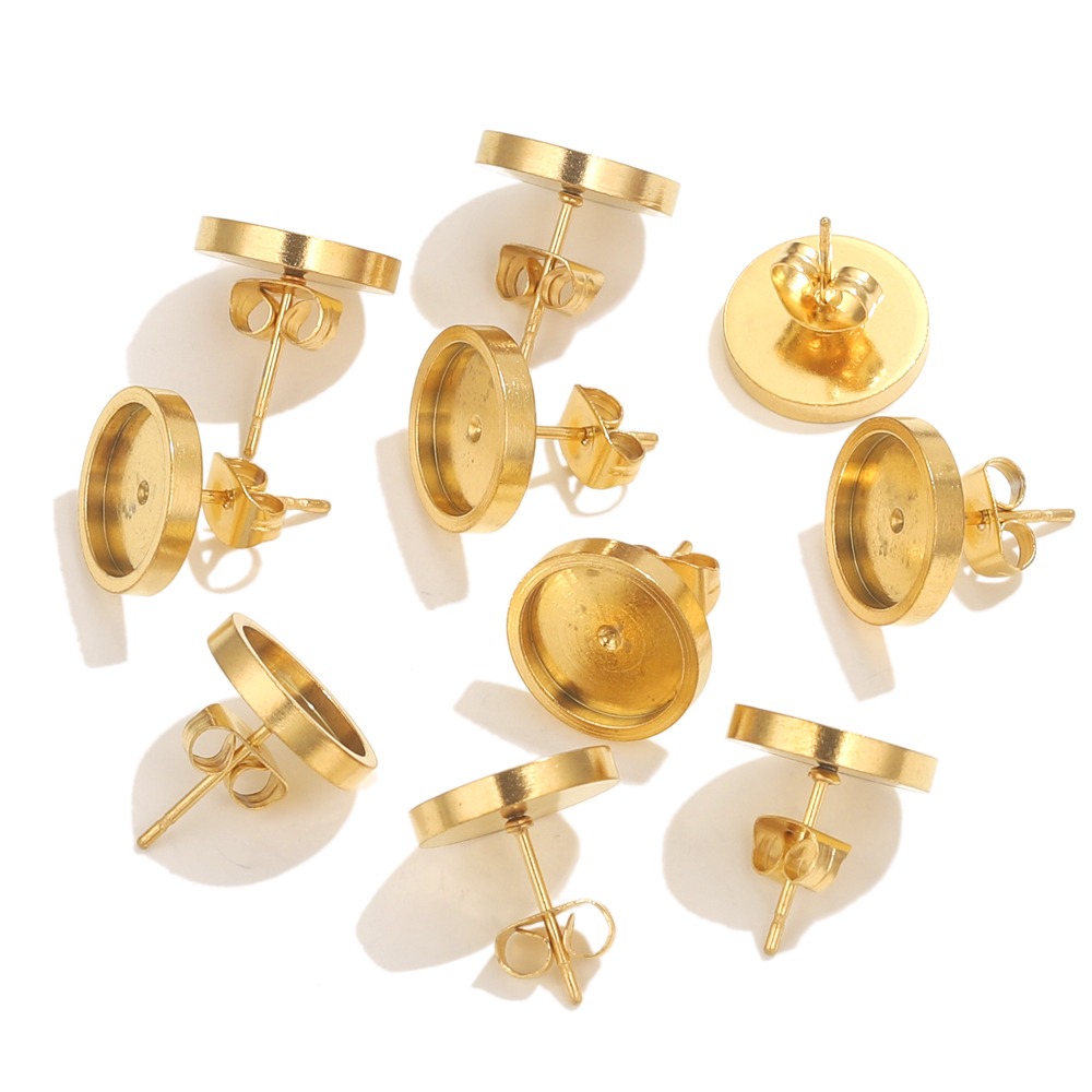 10pcs สแตนเลสสตีลต่างหูสตั๊ดกล - Resin Art Jewelry Kit บทวิจารณ์และราคา