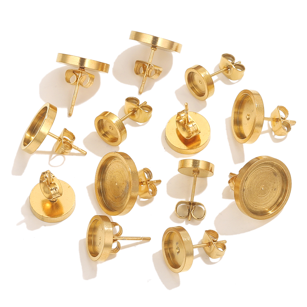 10pcs สแตนเลสสตีลต่างหูสตั๊ดกล - Resin Art Jewelry Kit บทวิจารณ์และราคา